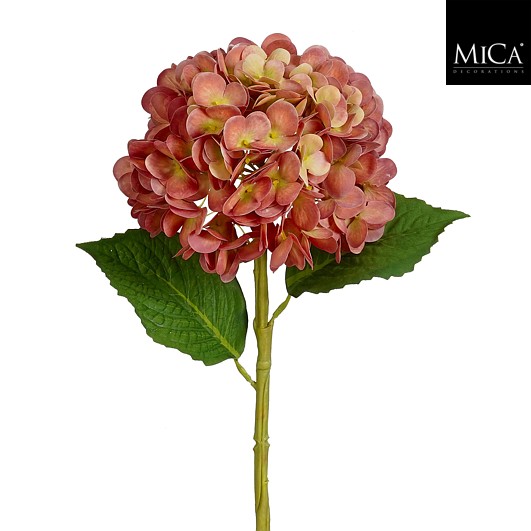 Hortensia perzik Real Touch - l55cm